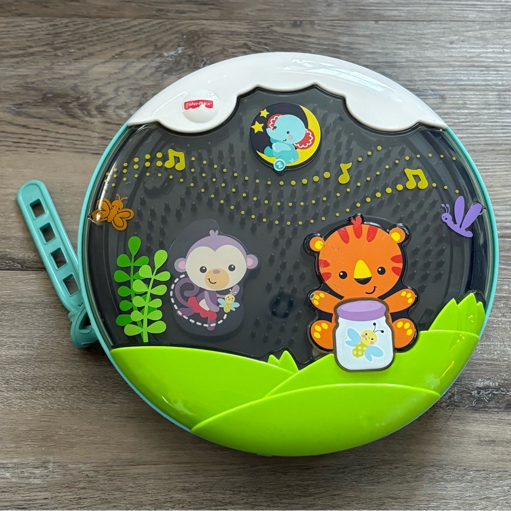 Fisher Price 3 in 1 music lights shooting stars glow infant crib soother HTF